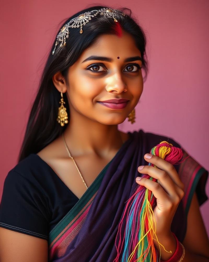 Rekha Kumari, Thread work & finishing